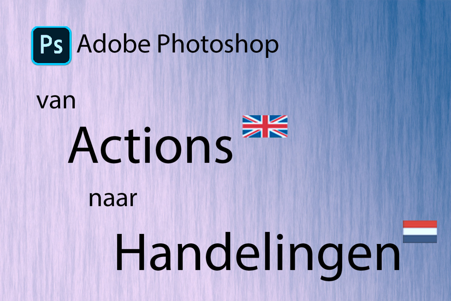 “Actions” in Photoshop vertalen